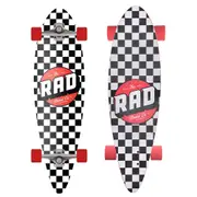 Rad Board Co Complete Pintail Mini Longboard - Checkers Black/White 9