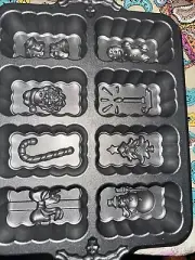 Nordic Ware Holiday Mini Loaf Baking Cake Bundt Pan Tin Christmas Noel Festive