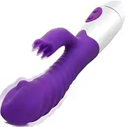 Vibrators for Her Clitoris and G-Spot with Strong Function Silicone Rabbit Vibrator Vibrator Dildo Erotic Sex Toy for Women and Couples with 30 Vibration Frequency W36-7