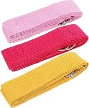 Toddmomy 3pcs Yoga Strap with Rings for Enhanced Flexibility for Yoga Weight Training and Stretching Exercises and Colors