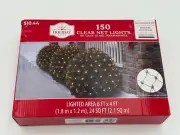 Holiday Time 150 Clear White Incandescent Net Lights Indoor/Outdoor Green Wire