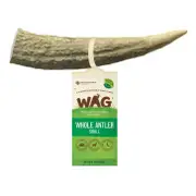 WAG Whole Deer Antler Naturally Shed Long Lasting Dog Treat Large
