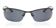 Ray-Ban RB3183 Top Bar 002/81 Men's Sunglasses Black Size 63