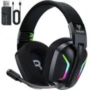 Wireless Gaming Headsets for PC, PS5, PS4, Switch, Mac, 2.4GHz Wireless Gamin...
