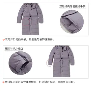 【The North Face】女 防潑水保暖羽絨長版外套