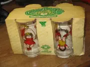 VINTAGE 1984 CABBAGE PATCH DOLL KIDS SET OF 4 BEVERAGE 12oz GLASSES MINT IN BOX
