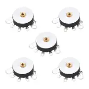 5pcs Wheel Duplex Potentiometer w Switch 10K Ohm Variable Resistors Single Turn