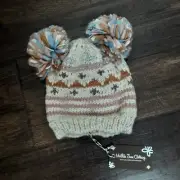 NWT Matilda Jane Girl's Size Medium Just Imagine Adele Winter Double Pom Cap