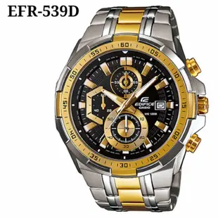 EDIFICE 卡西歐大廈計時碼表 EFR-539 系列不銹鋼男士手錶 / Jam Tangan Lelaki