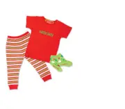 New Mud Pie Santa Baby Infant Newborn 1st Christmas Top Leggins Sock Outfit 0-6M