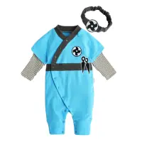 在飛比找Yahoo奇摩購物中心優惠-Baby童衣 日本忍者造型連身衣贈頭帶 92033