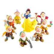 Somerway 8Pcs/Set Snow White Seven Dwarfs Figures Model Toys Ornaments Home Decoration A