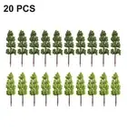 20Pcs Train Railways Mini Landscape Scenery Trees Model Garden Scale 1:200 DIY