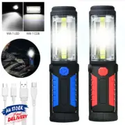 Rechargeable COB LED Torch Flashlight Work Light Magnetic Lamp Torches Worklight