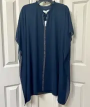 Belle Badgley Mischka Everly Georgette Ruffle Dress , Size-L