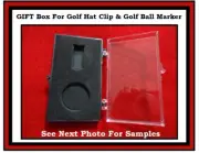 Gift Box For Golf Hat Clip & Golf Ball Marker Set (3) Empty Cases DIY Crafts