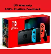 Nintendo Switch 32GB Game Console w/ 2 Neon Blue/Red JoyCon V2 Model FDX 2Day