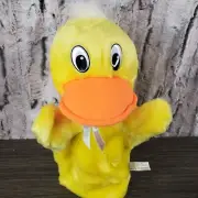 NOS Plush Yellow Duck 10" Hand Puppet Teacher Aide, Prop - Spring Easter