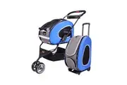 IBIYAYA 5-in-1 Combo EVA Pet Carrier & Stroller and Backpack - Royal Blue