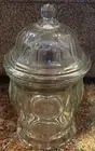 Vintage Indiana Glass Paneled Apothecary Jar, Candy/Cookie Jar
