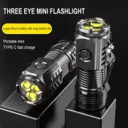 1XThree Eyed Mini Flashlight, Rechargeable LED Flashlights High LumensUS