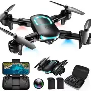 Drone with 1080P Camera, Foldable, Altitude Hold, 2 Batteries