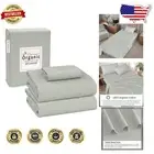 100% Organic Cotton Twin Sheets Set - Soft, Breathable Percale Bedding