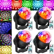 2/4X Disco Party Lights Strobe LED DJ Ball Remote Control Bulb Dance Lamp Decor