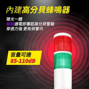 《安居生活館》運行故障燈24V 信號燈塔 機床信號塔燈 聲光報警器 紅綠二色 MET-RGLB24V 信號機床燈 警報器