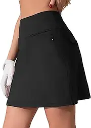 [Timuspo] Skorts for Women UK Tennis Skirt with Shorts Elasticated Waist Ladies Skirts 4 Pockets Golf Sports Casual Wear