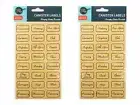 48 Cannister Jar Spice self adhesive labels Tupperware pantry label
