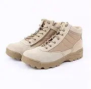 [RICHOLV] Summer Desert Boots Military Combat Hiking Black Ankle Boots Men Shoes Work Boots