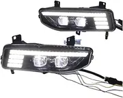 LED DRL Daytime Running Light Front Fog Lamps with Turn Signal Assembly Accessories Compatible With Nissan Sentra 2020 2021