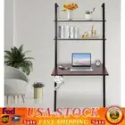 Wall Mount Writing Table Space-saving Desk With Storage Bookshelf Floating Shelf