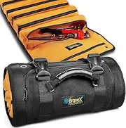 [Voltstorm] Tool Roll Tool Bag, Ballistic Nylon 1200D Kevlar Stitches YKK Zipper Wear Resistant, Zero-Abrasion Tool Bag 12 Pockets Wrench Roll Up Tool Pouch for Motorcycle Electrician Carpenter Plumber