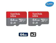 Sandisk Ultra 64GB MicroSD Memory Card Steam Deck Nintendo Switch 3DSXL (2 Pack)