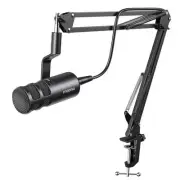 XLR Podcast Dynamic Microphone, Cardioid Studio Mic with Boom Arm for Vocal