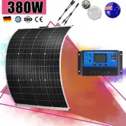 12V 380W Flexible Solar Panel Mono Home Caravan Camping Charging 30A Controller