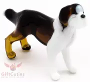 Art Blown Glass Figurine of the Saint St. Bernard dog