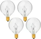 4 Pack 40 Watt G50 Light Bulbs for Full-Size Scentsy Warmers,G16.5 Globe E12 Inc