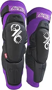 EVS SPORTS | Slayco96 Moto Knee Guard | Compression Fit, Reactive Memory Foam Technology | Purple | Youth