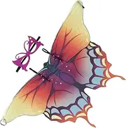 GALPADA 1 Set Kids Butterfly Cloak Shawl and Mask Butterfly Wing Shawl Butterfly Wing Cape for Halloween Cosplay and Stage Performances Masquerade