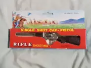 Vintage Miniature Single Shot Toy Revolver Rifle Cap Gun In Original Box(ML20)