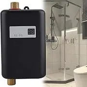3000W 3800W Tankless Water Heater Electric 110V 220V, On Demand Hot Water Heater Digital Display,Electric Instant Hot Water Heater Water Heater Bathroom Bath Shower Kit,Black-3000Wto110V