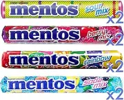 Chewy Dragees Fruit Candy Variety Set of 4 Flavours - 2 Packs Each | Rainbow - Berry Mix - Soda Mix - Sour Mix