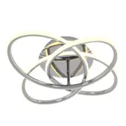 Swirl Butterfly 16 In. 1-Light Modern Chrome Integrated LED Flush Mount Ceiling