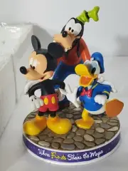 Where Friends Share the Magic Mickey Goofy Donald Bobble Head Bobblehead RARE