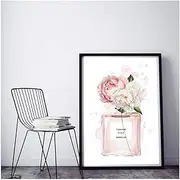 Perfume Bottle Posters Prints Canvas Painting Flower Poster Print Pictures Wall Art For Living Room Home Decor Frameless 60×80cm