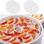 16Pcs Silicone Dehydrator Sheets Round Silicone Mesh Sheet Reusable Dehydrator Tray Liner Fruit Dehydrator Mats Steamer Mesh Mat Nonstick Dehydrator Mat for Fruits Dryer Home