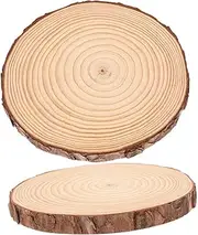 UPKOCH Elegant Outdoor Garden Stepping Stones 2pcs Wooden Stepping Stones for DIY Pathway Easy Installation